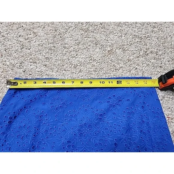 Talbots A-Line Skirt Women's Eyelet Royal Blue Sz 6 NWT cotton lined $109 32x20 - Picture 7 of 14